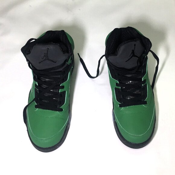 🛑Nike AIR JORDAN 5➕🆒 SNEAKERS Apple Green SHOES Oregon Duck Retro 💸BUY NOW‼️ - Picture 8 of 16